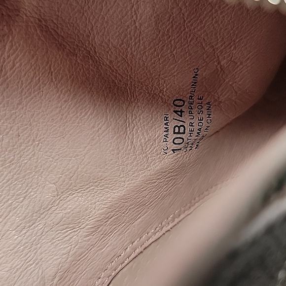 Vince Camuto Pamari Peep Toe Wedge Booties Gray Leather Ankle Boots Size 10 - Picture 12 of 16